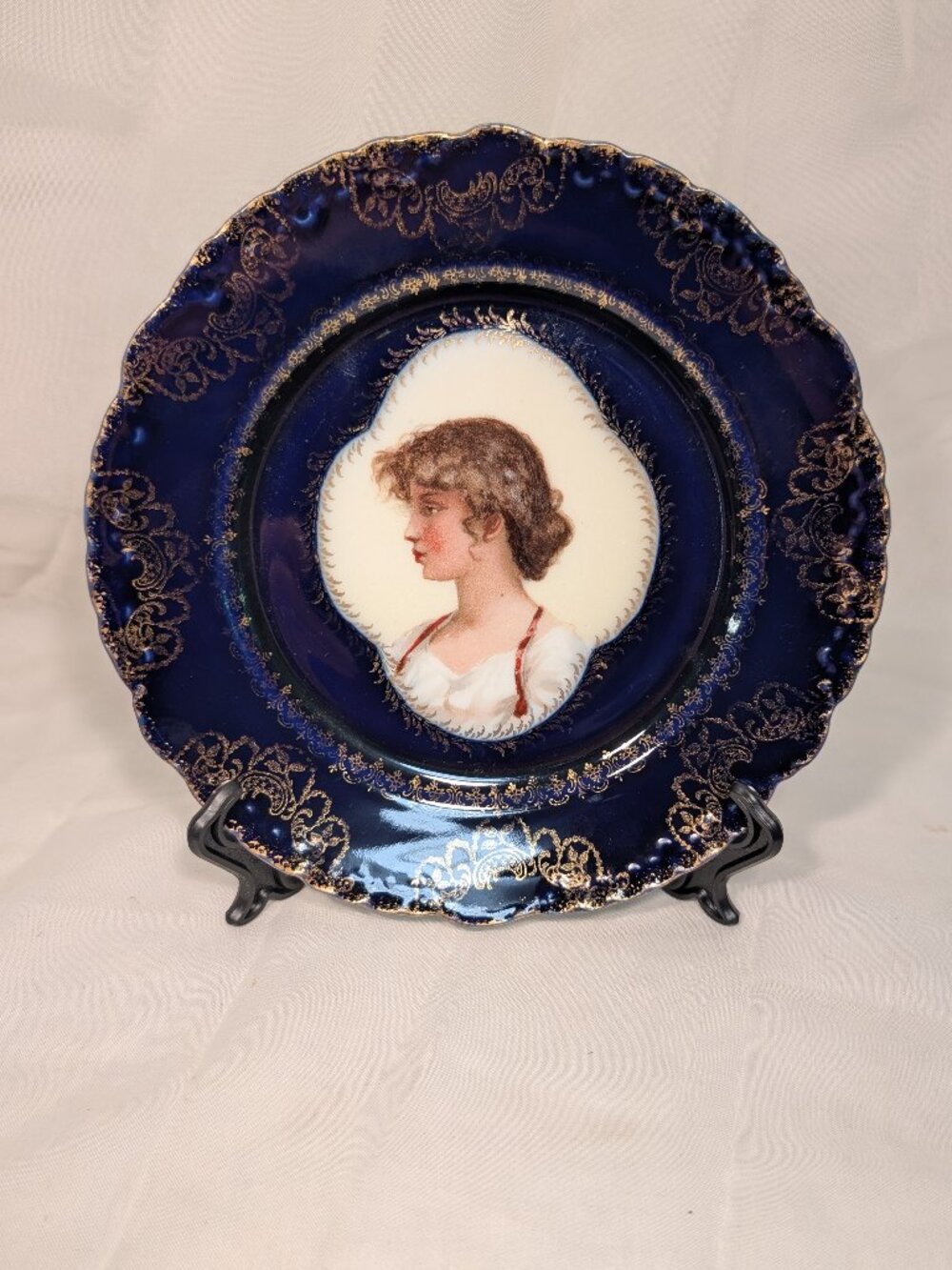 Antique Porcelain Portrait Cabinet Lady ROSENTHAL GERMANY